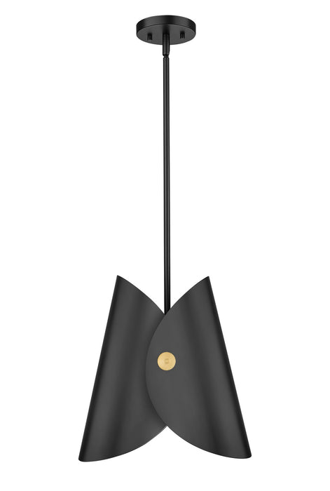 Z-Lite 1951P11-MB One Light Pendant, Matte Black