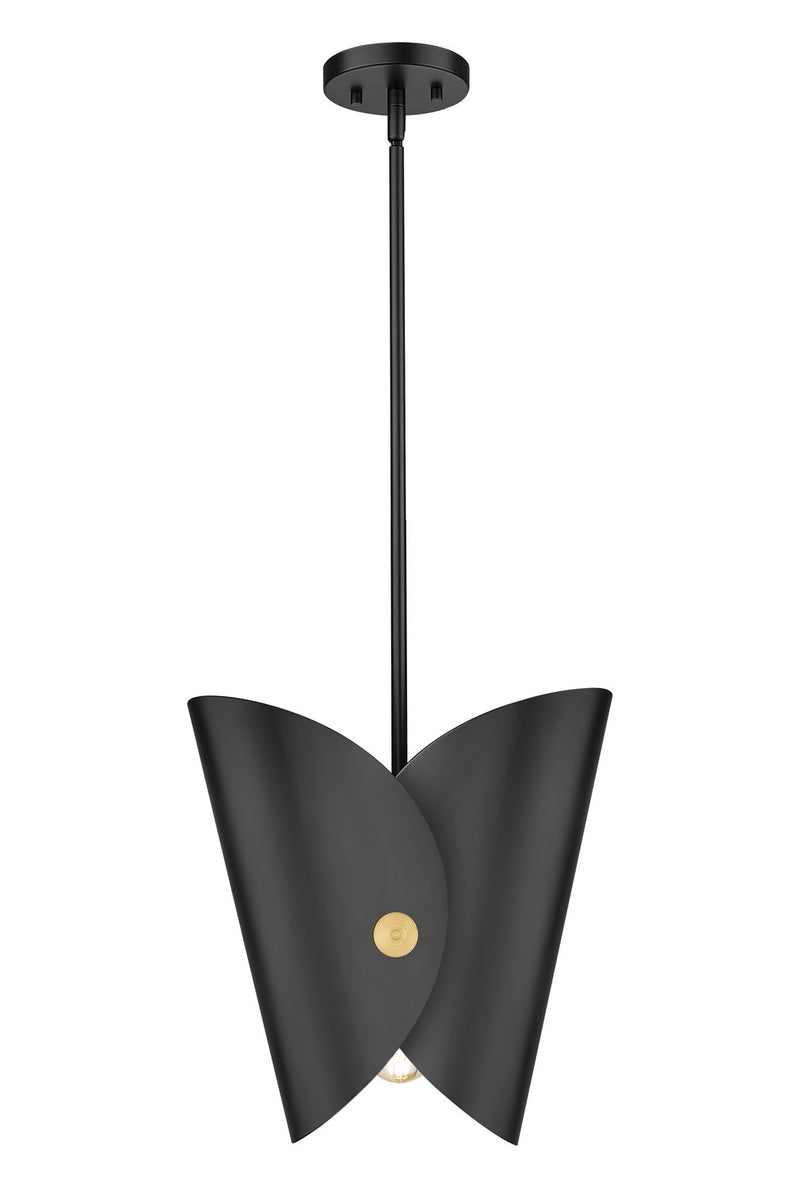 Z-Lite 1951P11-MB One Light Pendant, Matte Black