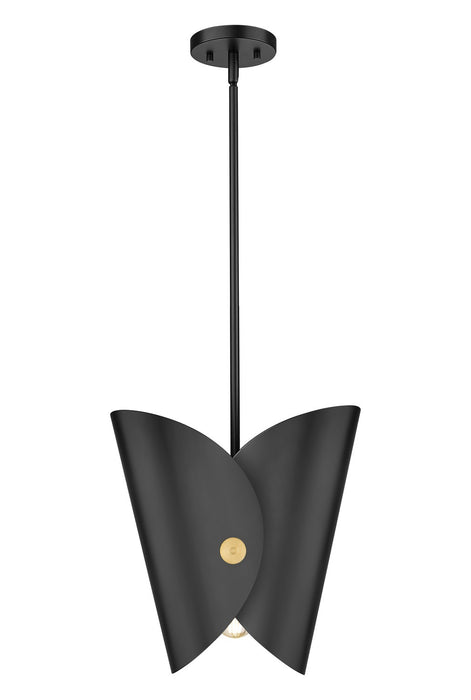Z-Lite 1951P11-MB One Light Pendant, Matte Black