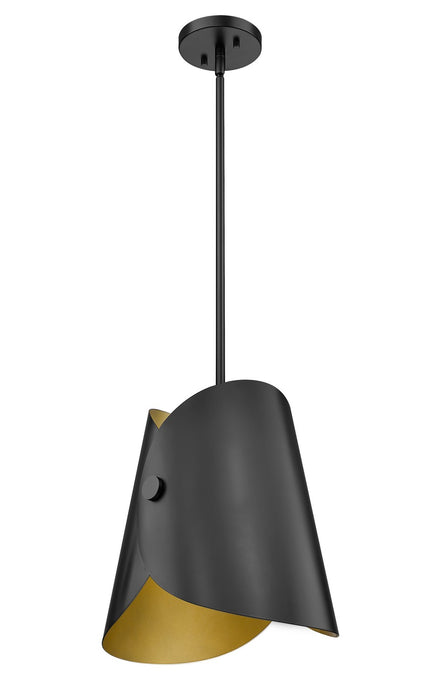 Z-Lite 1951P11-MB One Light Pendant, Matte Black