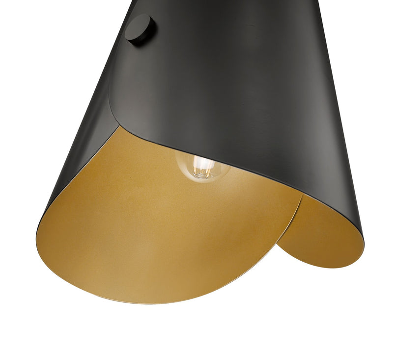 Z-Lite 1951P11-MB One Light Pendant, Matte Black