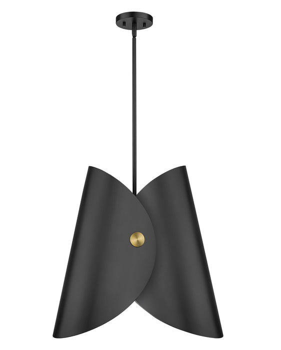 Z-Lite 1951P18-MB One Light Pendant, Matte Black