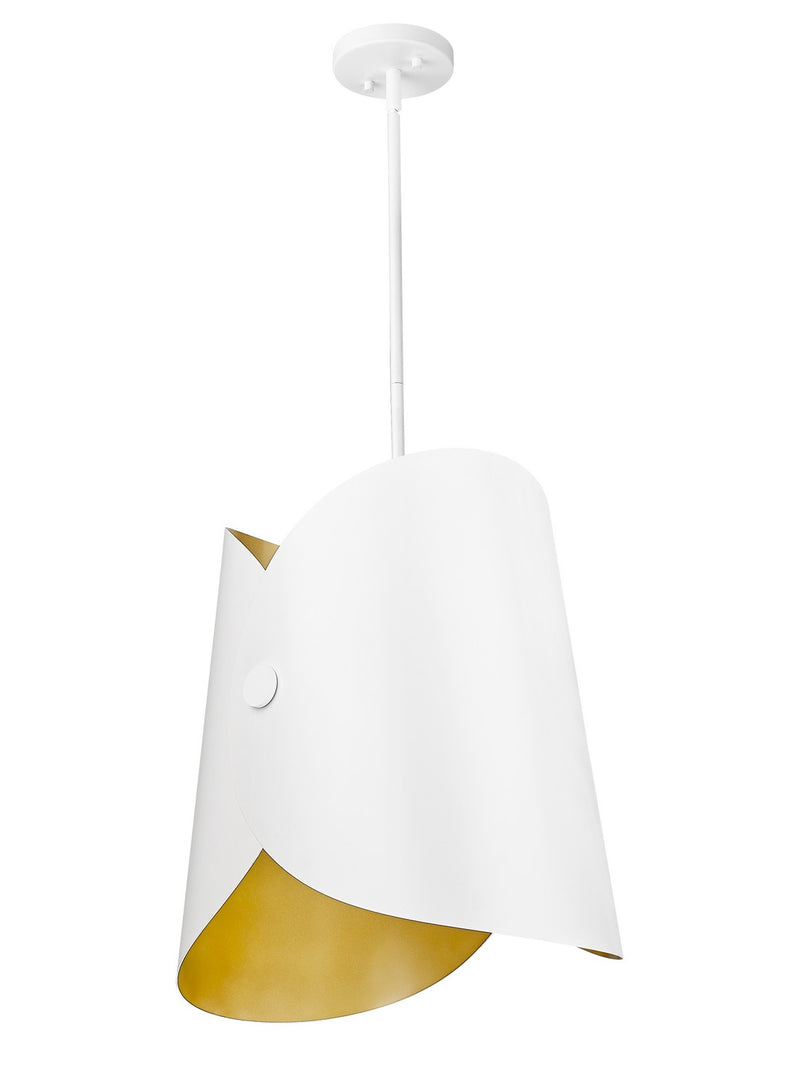 Z-Lite 1951P18-MW One Light Pendant, Matte White