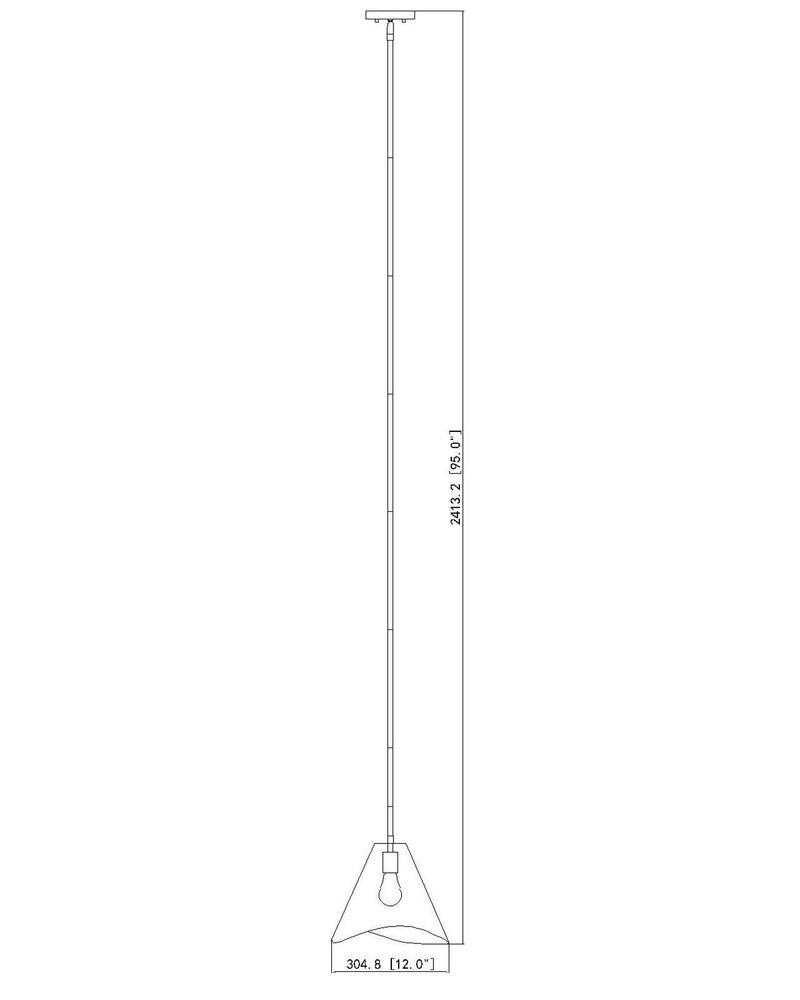 Z-Lite 1952P12-BN One Light Pendant, Brushed Nickel