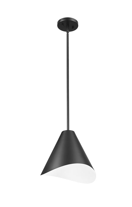 Z-Lite 1952P12-MB One Light Pendant, Matte Black