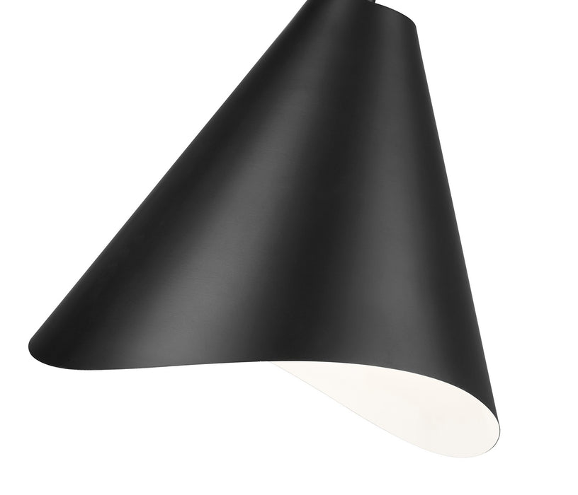 Z-Lite 1952P12-MB One Light Pendant, Matte Black