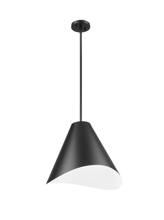Z-Lite 1952P18-MB One Light Pendant, Matte Black