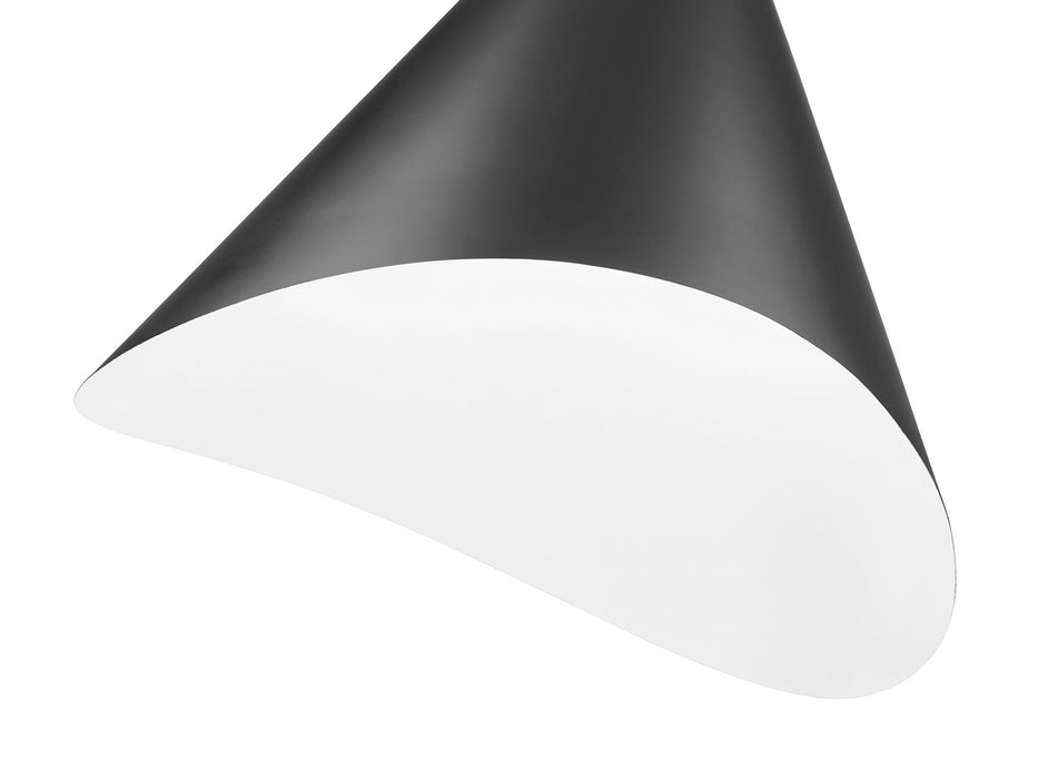 Z-Lite 1952P18-MB One Light Pendant, Matte Black