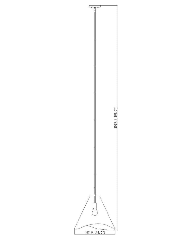 Z-Lite 1952P18-MB One Light Pendant, Matte Black