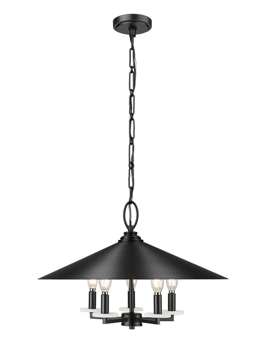 Z-Lite 1953-22MB Five Light Pendant, Matte Black