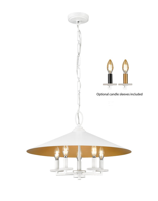 Z-Lite 1953-22MW Five Light Pendant, Matte White