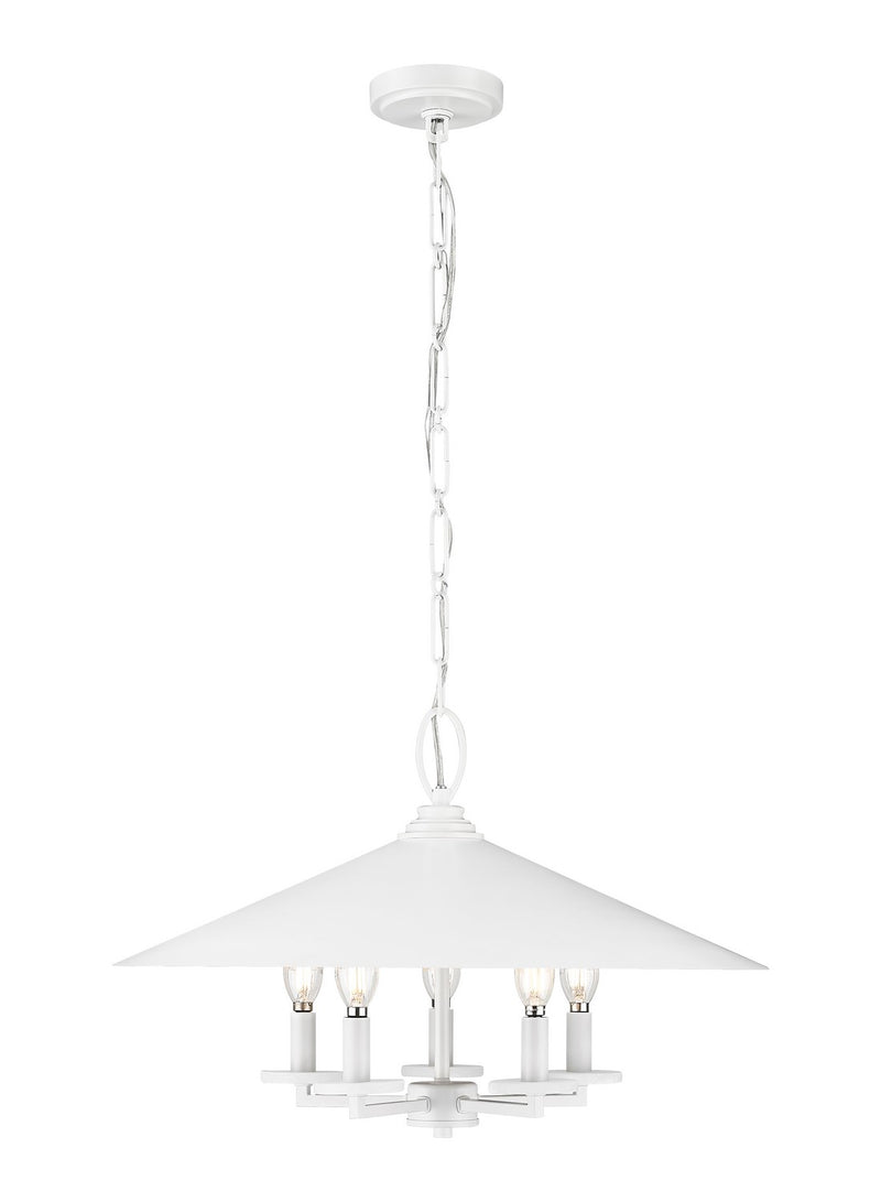 Z-Lite 1953-22MW Five Light Pendant, Matte White
