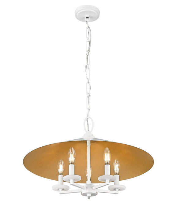 Z-Lite 1953-22MW Five Light Pendant, Matte White