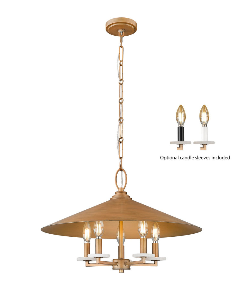Z-Lite 1953-22SGD Five Light Pendant, Signature Gold