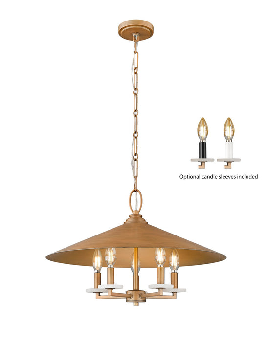 Z-Lite 1953-22SGD Five Light Pendant, Signature Gold