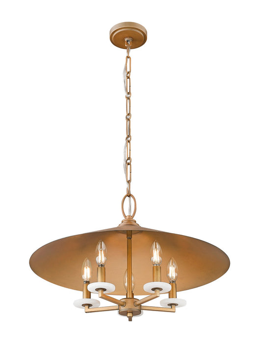 Z-Lite 1953-22SGD Five Light Pendant, Signature Gold