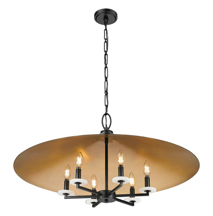 Z-Lite 1953-32MB Six Light Pendant, Matte Black