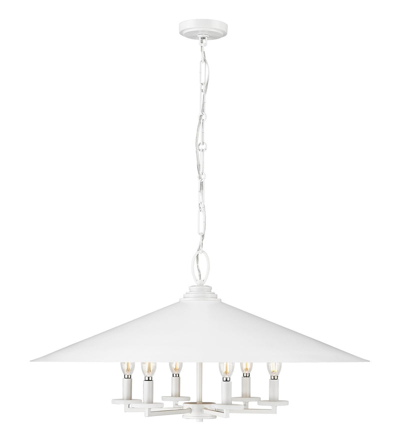 Z-Lite 1953-32MW Six Light Pendant, Matte White