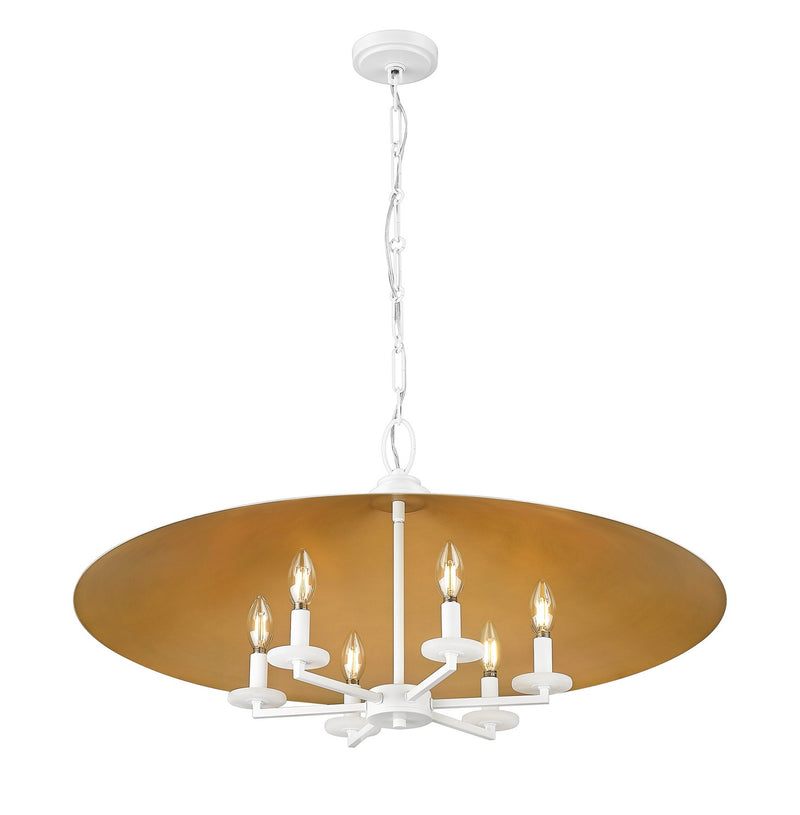 Z-Lite 1953-32MW Six Light Pendant, Matte White