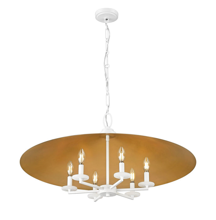 Z-Lite 1953-32MW Six Light Pendant, Matte White