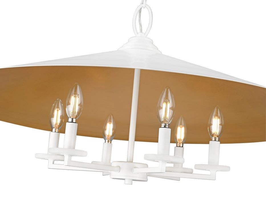 Z-Lite 1953-32MW Six Light Pendant, Matte White
