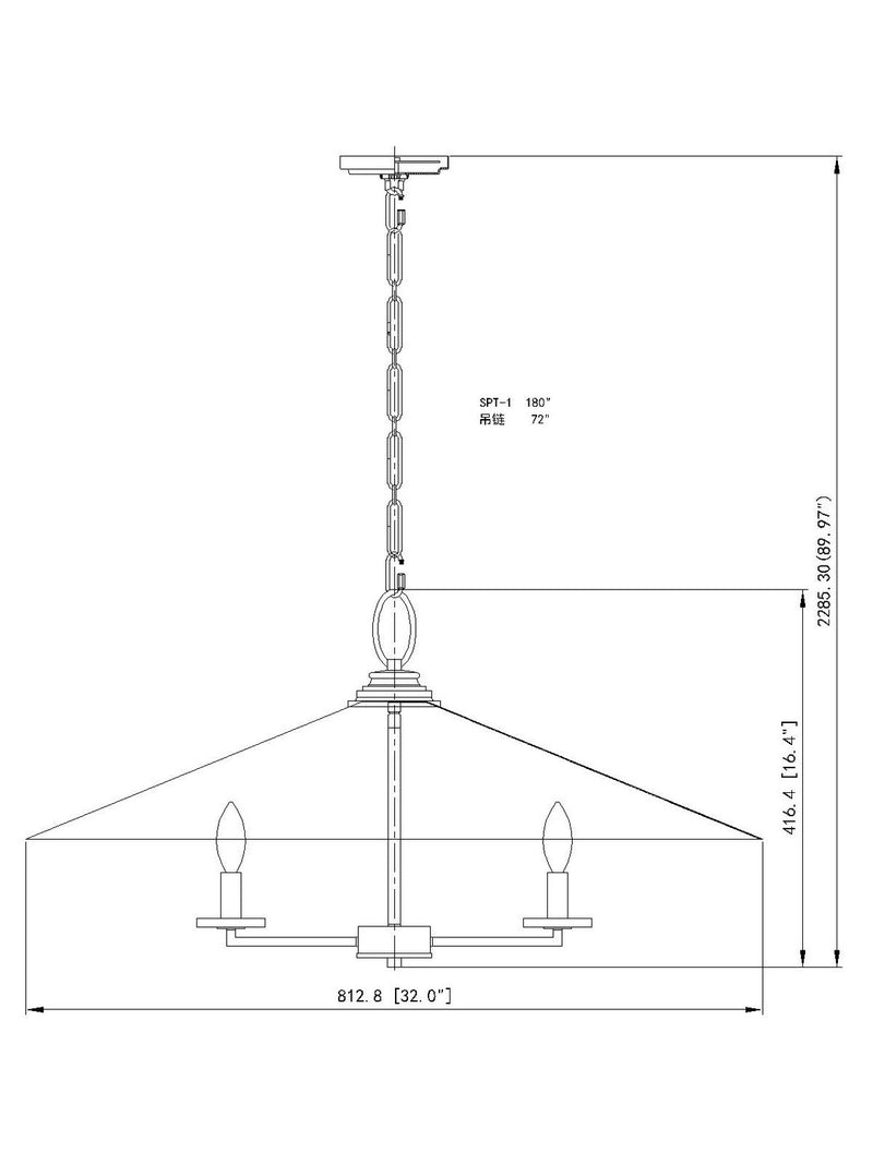 Z-Lite 1953-32MW Six Light Pendant, Matte White