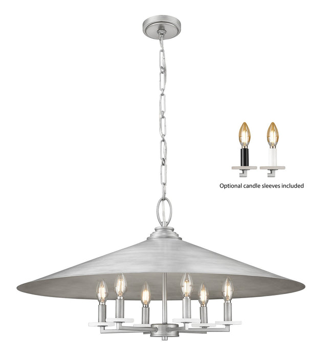 Z-Lite 1953-32SPT Six Light Pendant, Signature Pewter