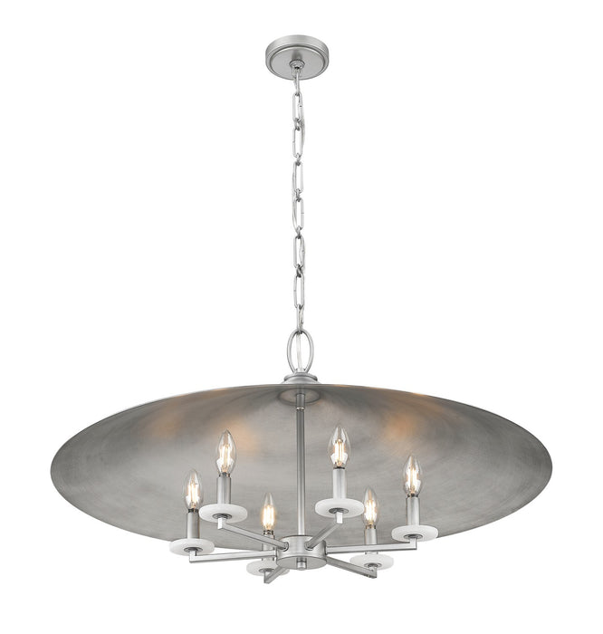 Z-Lite 1953-32SPT Six Light Pendant, Signature Pewter
