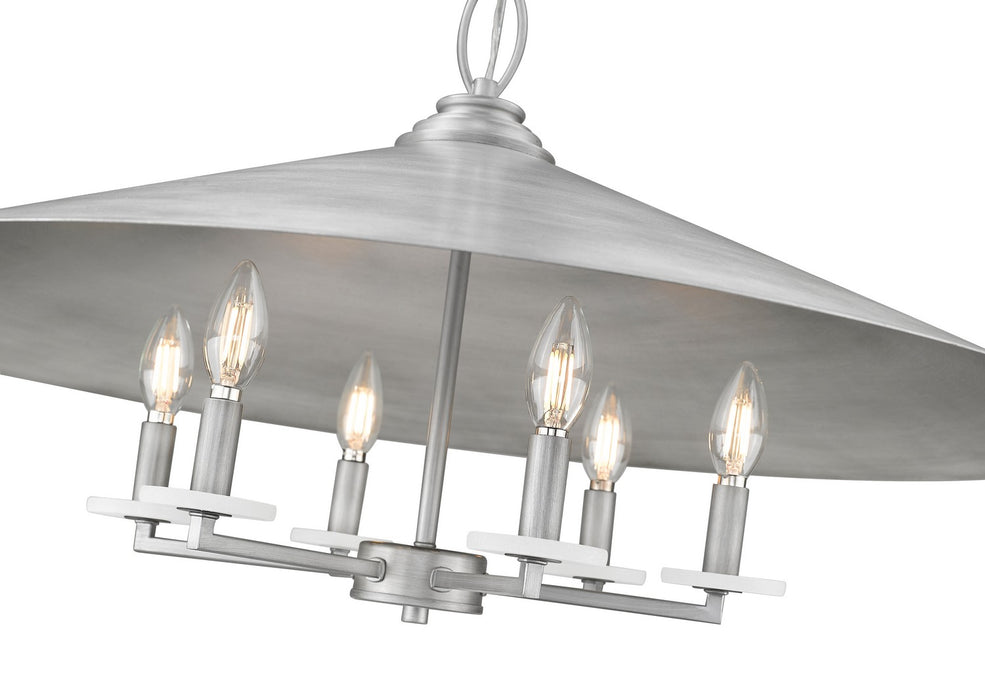 Z-Lite 1953-32SPT Six Light Pendant, Signature Pewter
