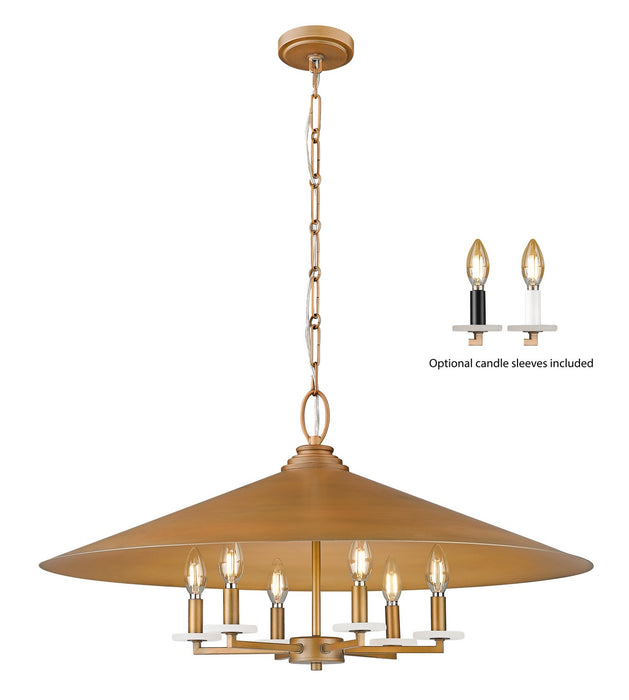 Z-Lite 1953-32SGD Six Light Pendant, Signature Gold
