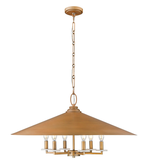 Z-Lite 1953-32SGD Six Light Pendant, Signature Gold