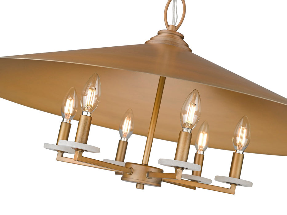 Z-Lite 1953-32SGD Six Light Pendant, Signature Gold