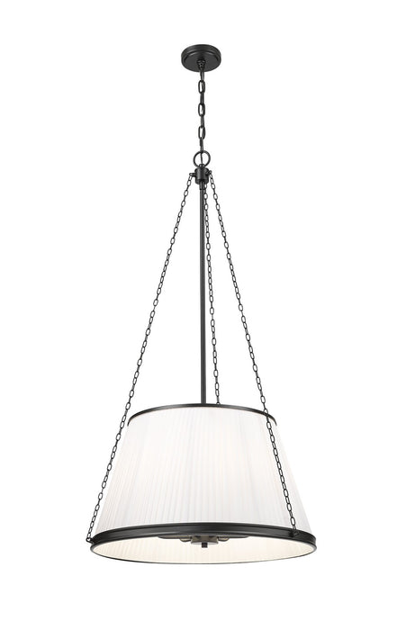 Z-Lite 1954P24-MB Six Light Pendant, Matte Black