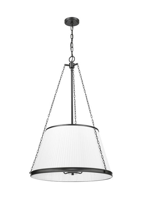 Z-Lite 1954P24-MB Six Light Pendant, Matte Black