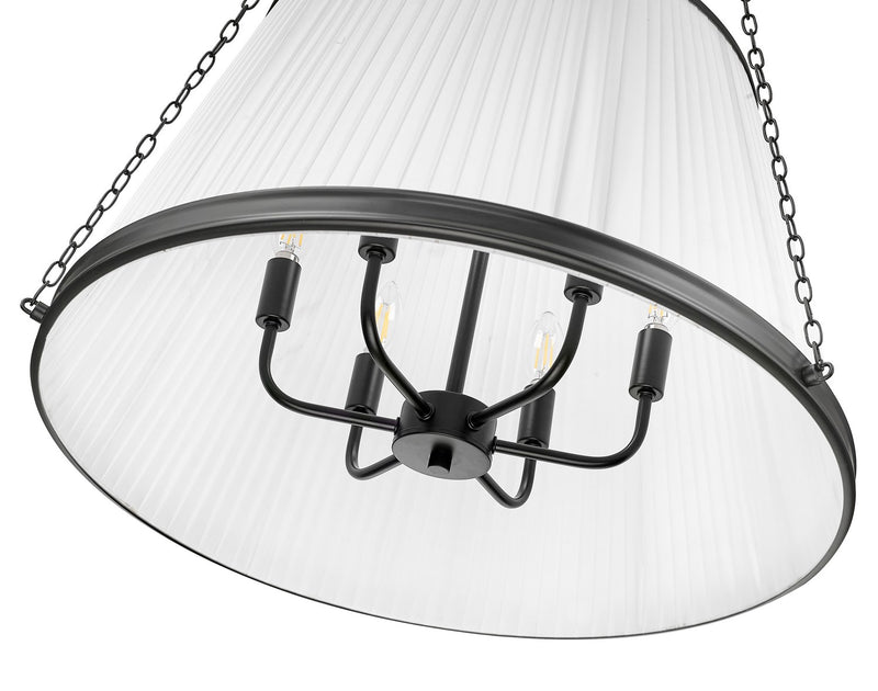 Z-Lite 1954P24-MB Six Light Pendant, Matte Black