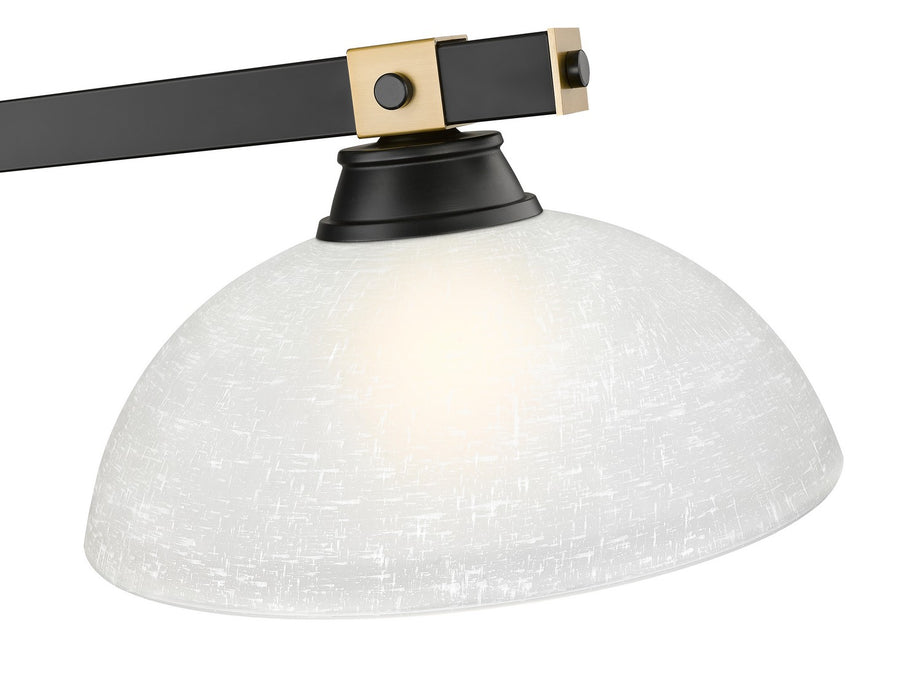 Z-Lite 1955-3MB-RB-DWL14 Three Light Billiard, Matte Black + Rubbed Brass