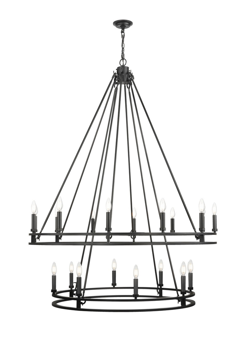 Z-Lite 4005-20MB 20 Light Chandelier, Matte Black