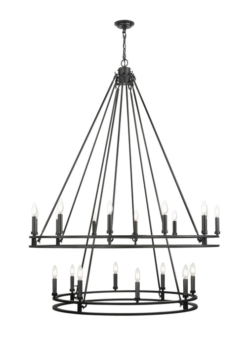 Z-Lite 4005-20MB 20 Light Chandelier, Matte Black