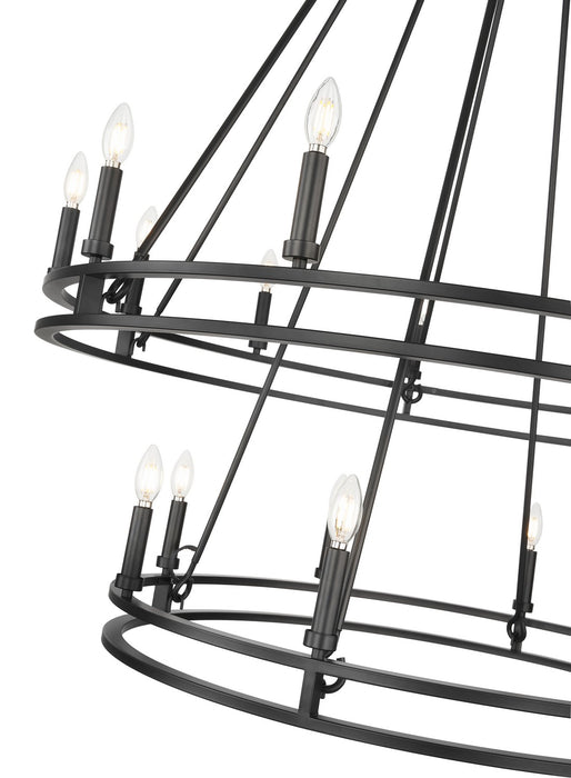Z-Lite 4005-20MB 20 Light Chandelier, Matte Black