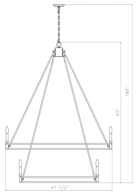 Z-Lite 4005-20MB 20 Light Chandelier, Matte Black