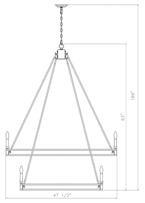 Z-Lite 4005-20MB 20 Light Chandelier, Matte Black