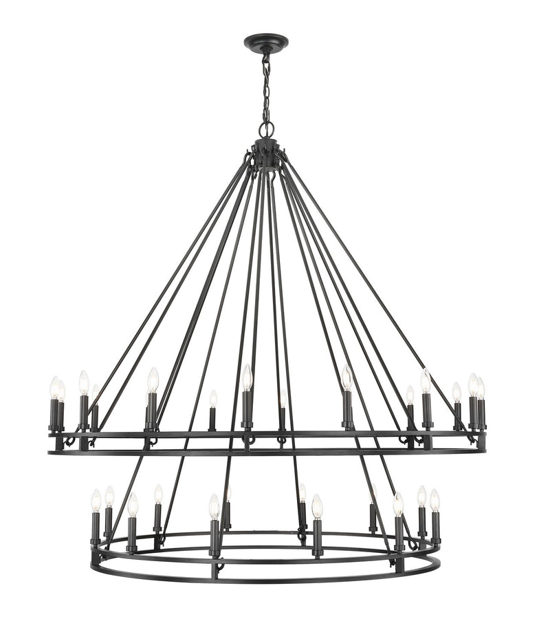 Z-Lite 4005-28MB 28 Light Chandelier, Matte Black