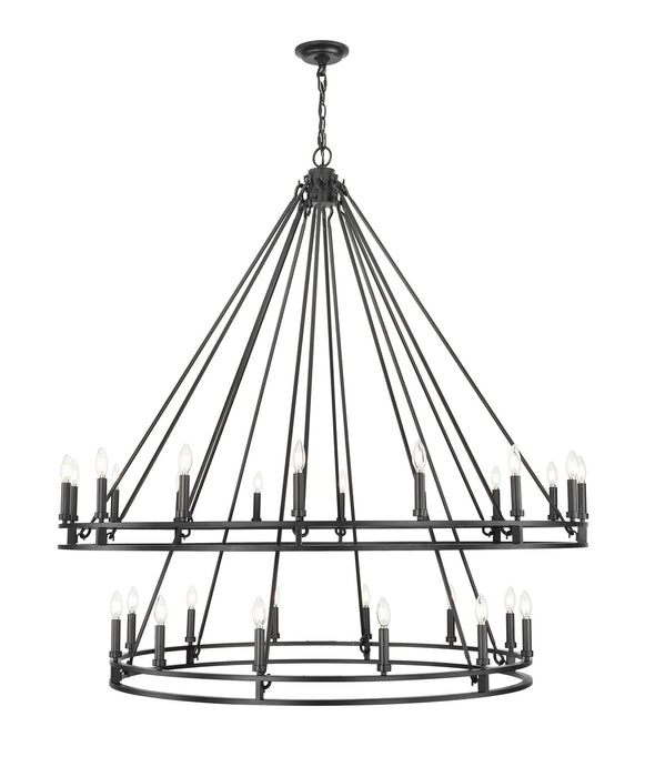 Z-Lite 4005-28MB 28 Light Chandelier, Matte Black