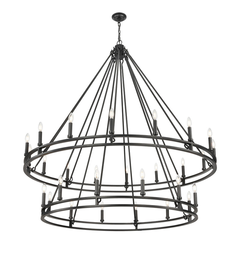 Z-Lite 4005-28MB 28 Light Chandelier, Matte Black