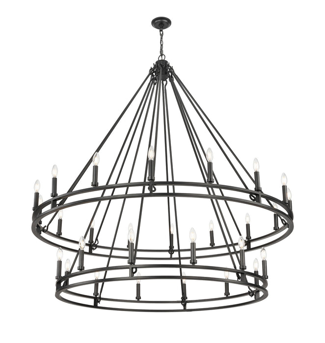 Z-Lite 4005-28MB 28 Light Chandelier, Matte Black