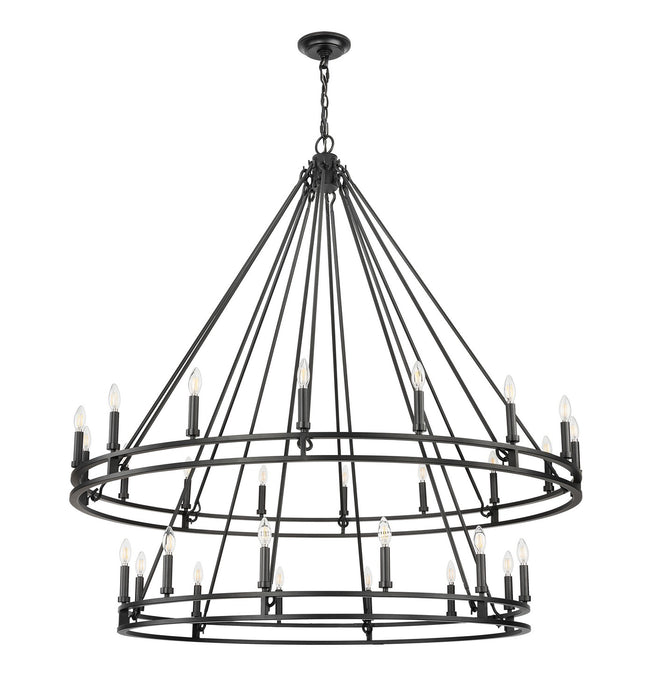 Z-Lite 4005-28MB 28 Light Chandelier, Matte Black