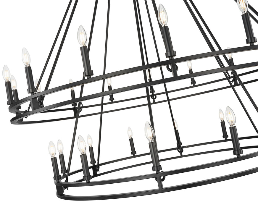 Z-Lite 4005-28MB 28 Light Chandelier, Matte Black
