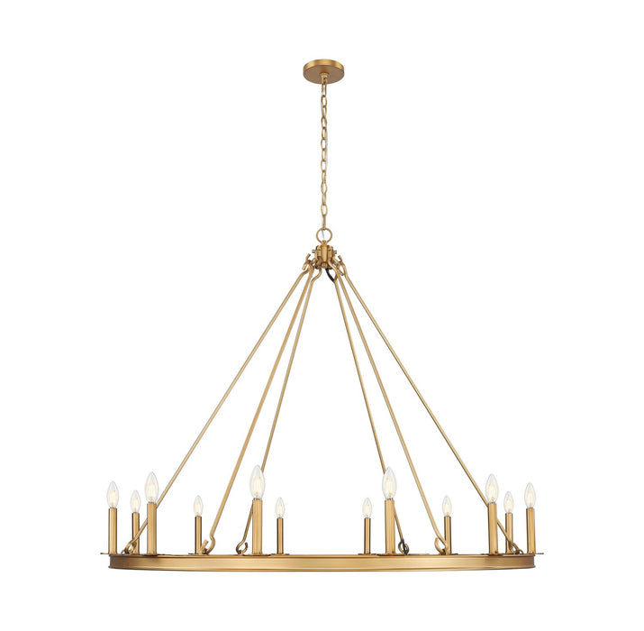 Z-Lite 482R-12RB 12 Light Chandelier, Rubbed Brass