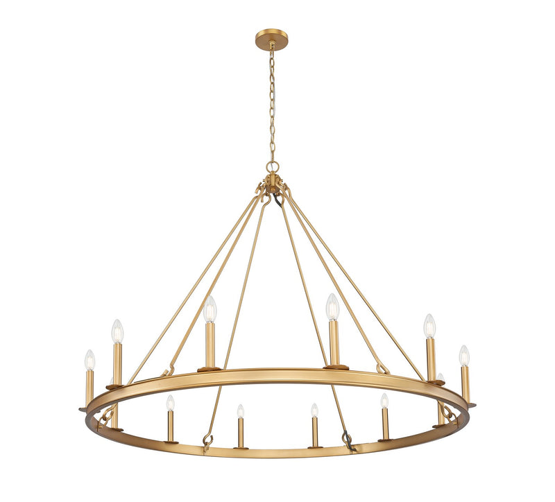 Z-Lite 482R-12RB 12 Light Chandelier, Rubbed Brass