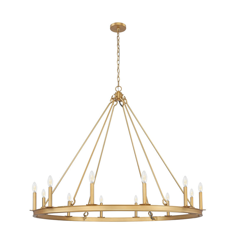 Z-Lite 482R-12RB 12 Light Chandelier, Rubbed Brass